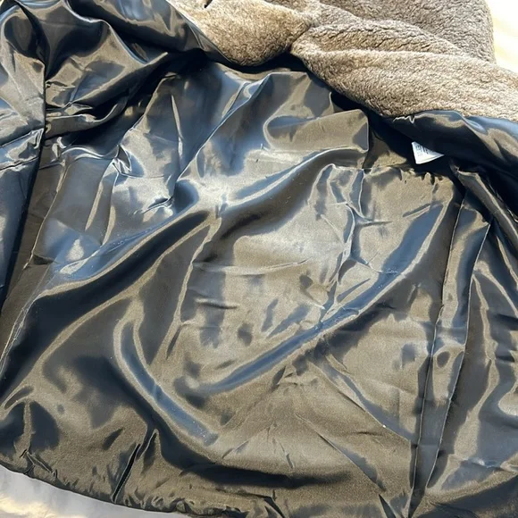 THAKOON Hooded Long Line Teddy Duster Shearling Coat Oversized Relaxed Fit XL - Picture 7 of 14